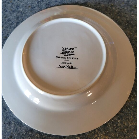 Sakura Garden Delight 1995 Stoneware Plate By Sue Zipki Vegetables Vtg 8.5" - Picture 4 of 7